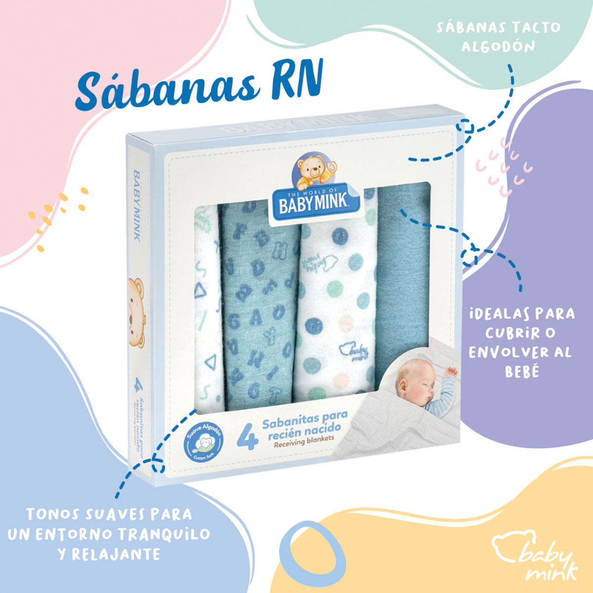 Set de Sabanas Reci&eacute;n Nacido Baby Mink image number null