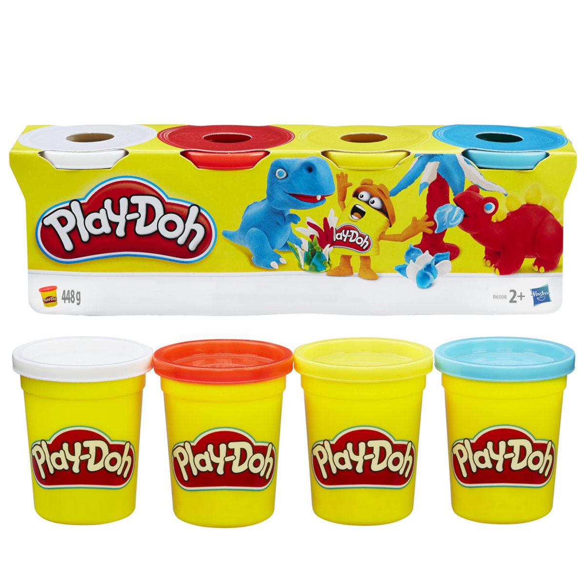 Play-Doh - Masa para moldear - Set de 4 latas de 112 gramos (colores variados) image number null