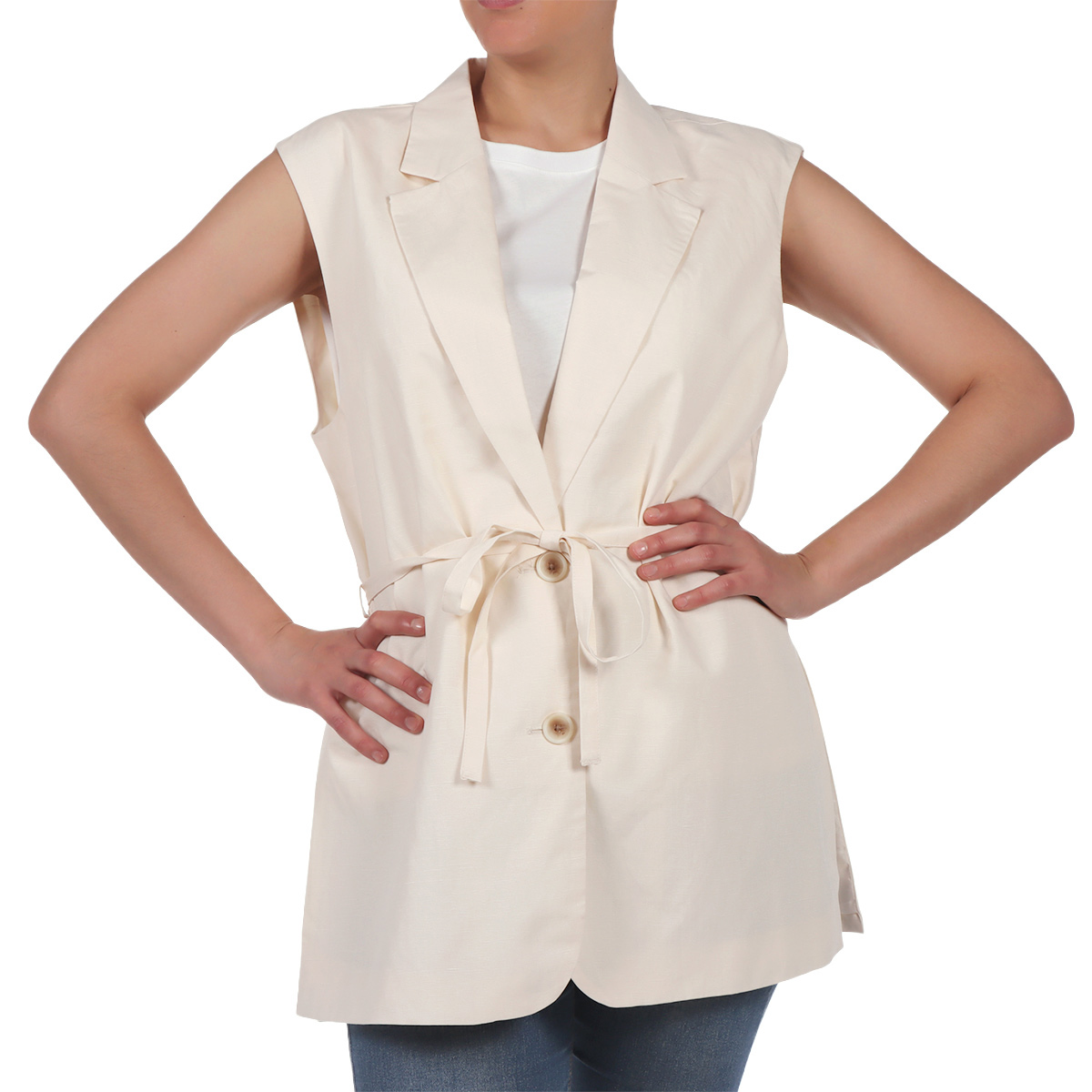 Chaleco Sastre con Botones y Lazo OVS para Mujer image number null
