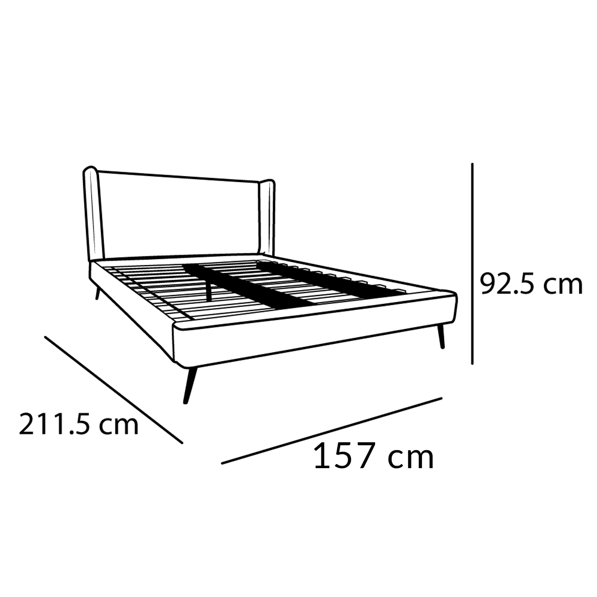 Cama Tonatiuh con Bordes Queen Caf&eacute; PUFFLAND image number null
