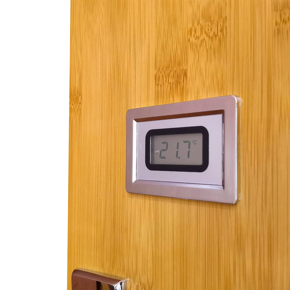 Regadera Tipo Panel Bamb&uacute; Term&oacute;metro Digital Regpb Mundo Lucido image number null