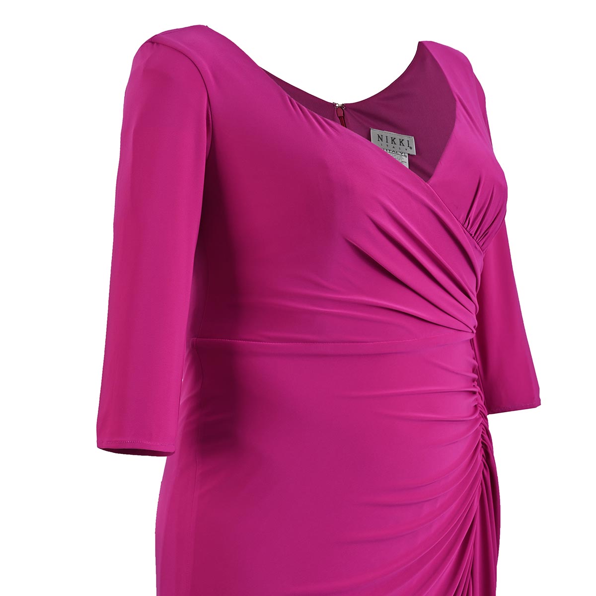 Vestido De Fiesta Con Pliegues En Costado Nikki Italy Para Mujer Curvy image number null