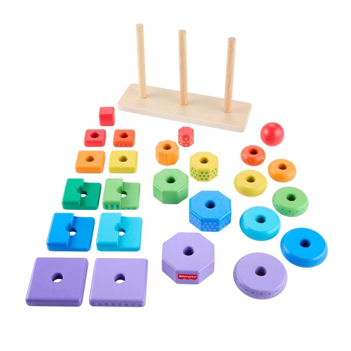 Fisher Price Para Bebes Torres De Actividades De Madera Mattel image number null