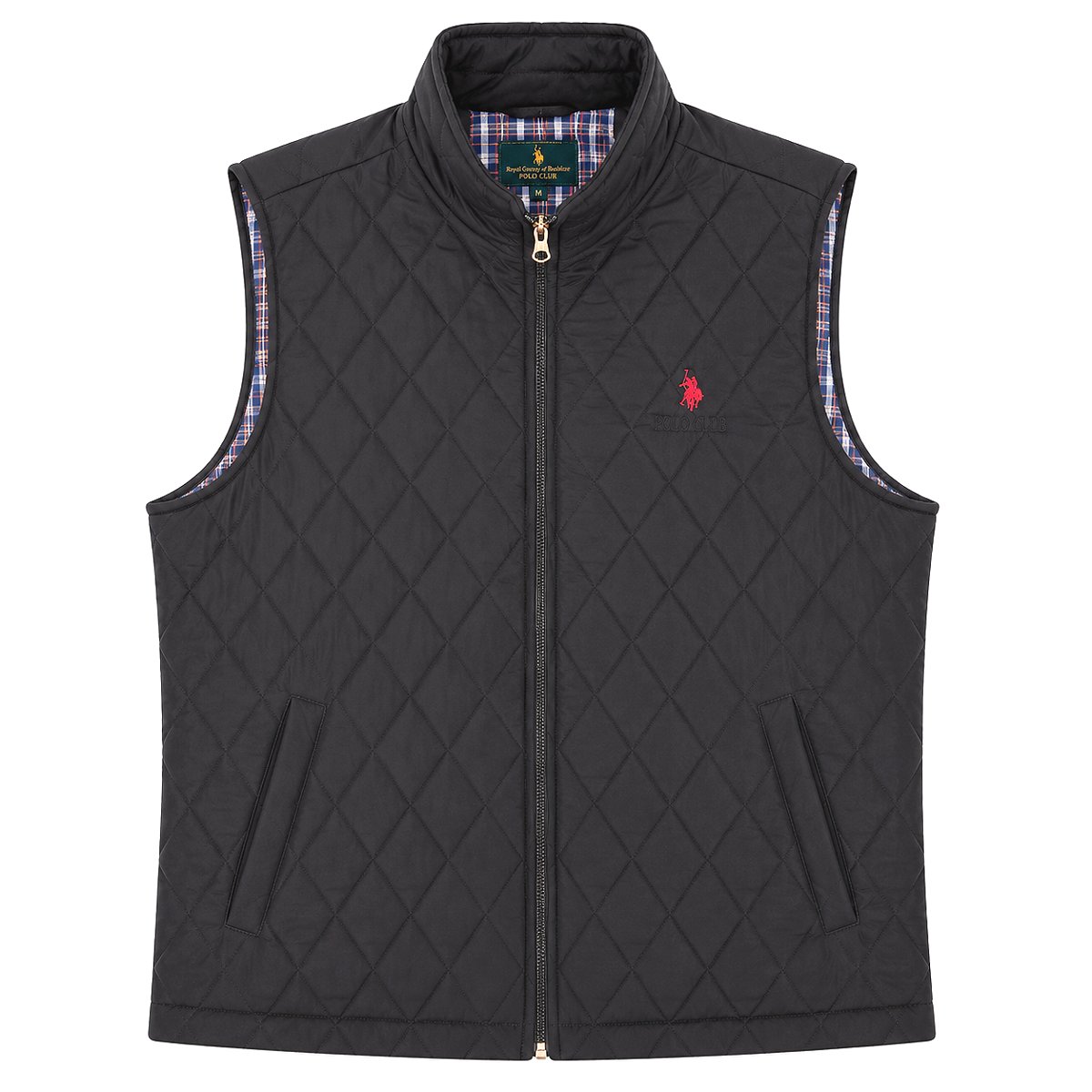 Chaleco Capitonado Rombos Regular Fit Polo Club Negro para Hombre image number null