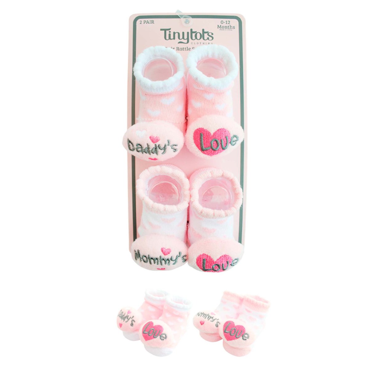 2 Pack Calcet&iacute;n Coraz&oacute;n Tiny Tots Beb&eacute; Ni&ntilde;o image number null