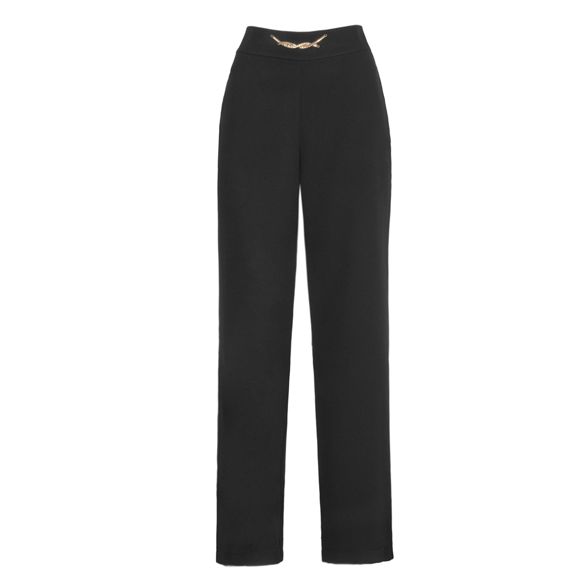 Pantal&oacute;n Recto Hebilla Cintura Orange Love Para Mujer image number null