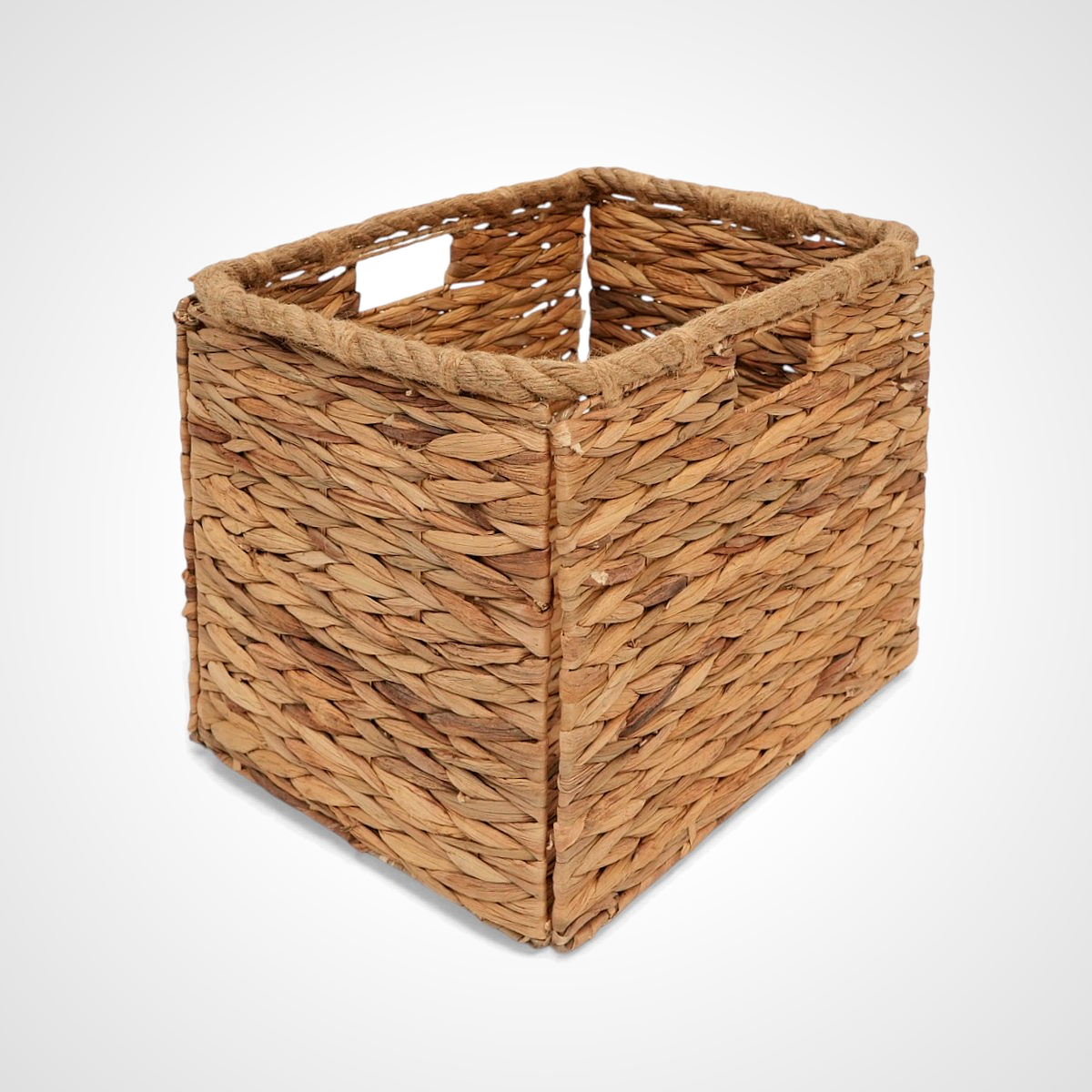Canasta Rectangular De Paja Con Asas Home Nature image number null