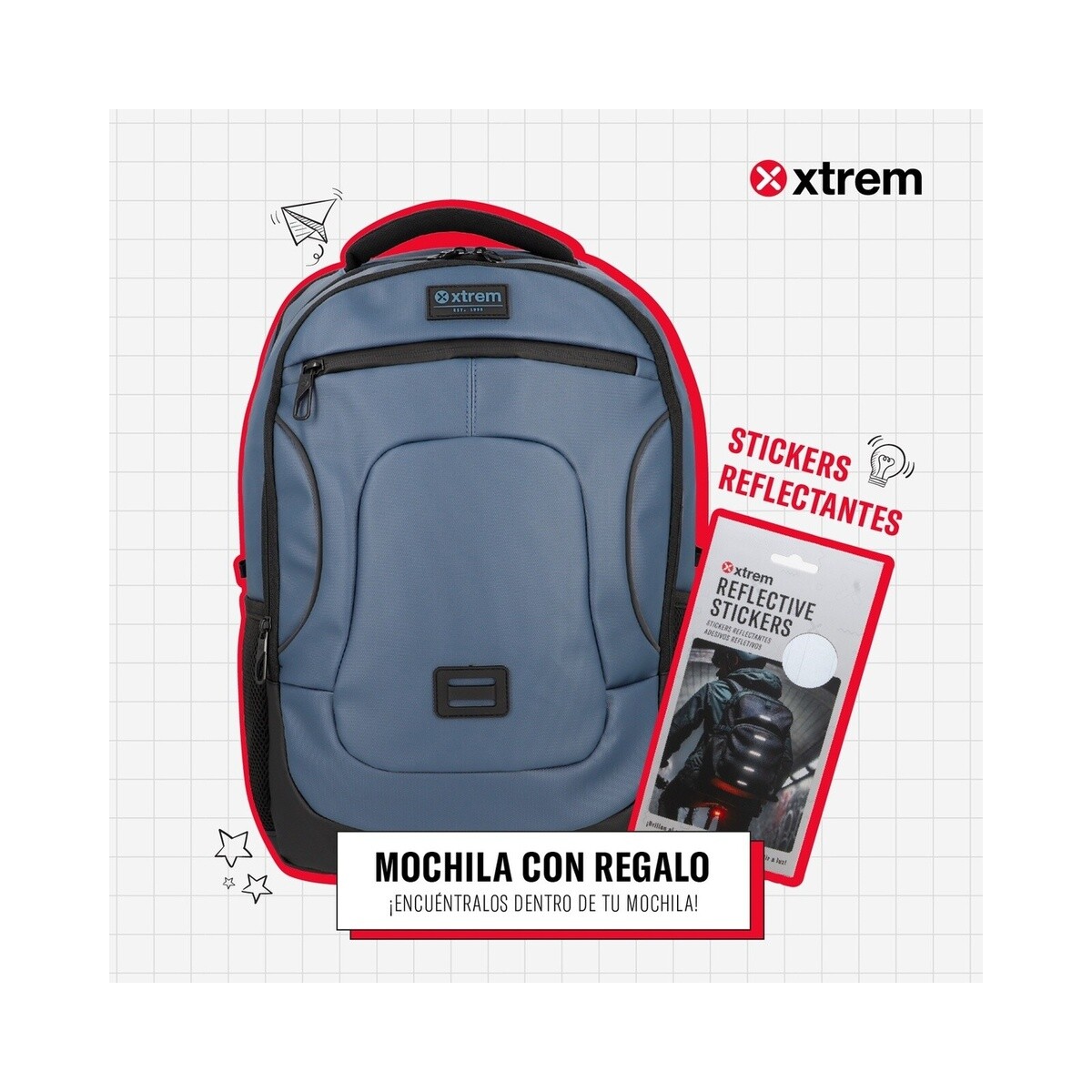 Mochila Xtrem Gamma 6Xt Azul image number null