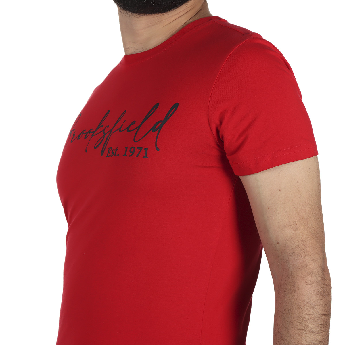 Playera Algod&oacute;n Cuello Redondo Logo Brooksfield para Hombre image number null