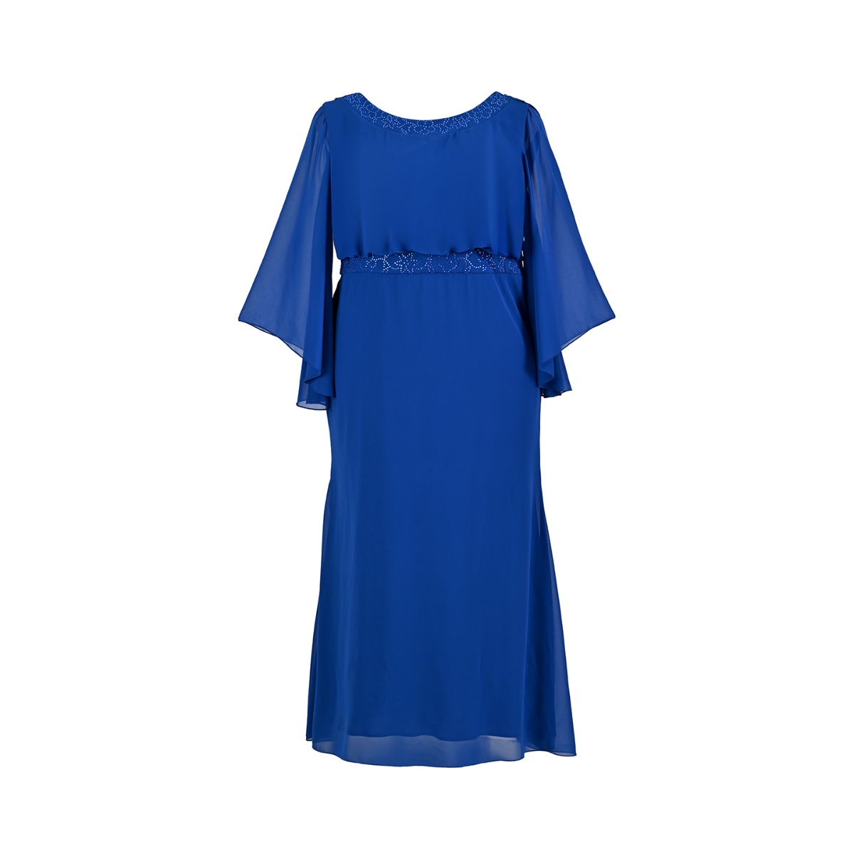 Vestido Con Aplicaci&oacute;n En Cintura Y Cuello Nikki Para Mujer Curvy image number null