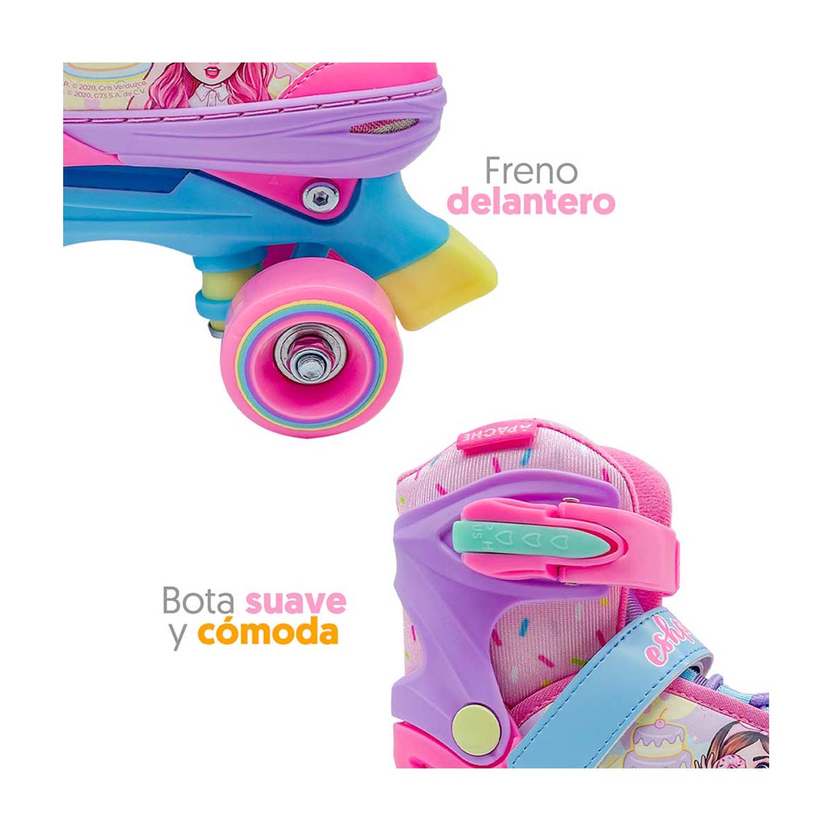 Patines Ajustables Quad Mis Pastelitos Flying Wheel image number null