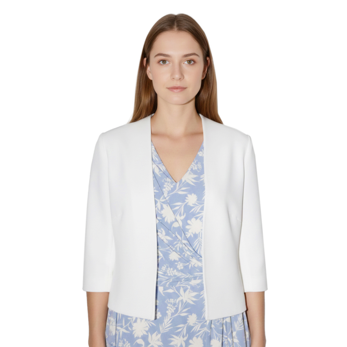 Conjunto de 2 Piezas de Saco Liso y Vestido Estampado Diva para Mujer image number null