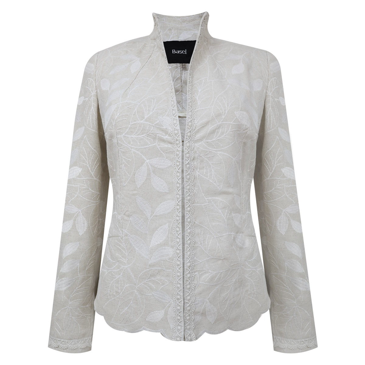 Saco De Estilo &Eacute;tnico Con Cuello Mao Basel para Mujer image number null