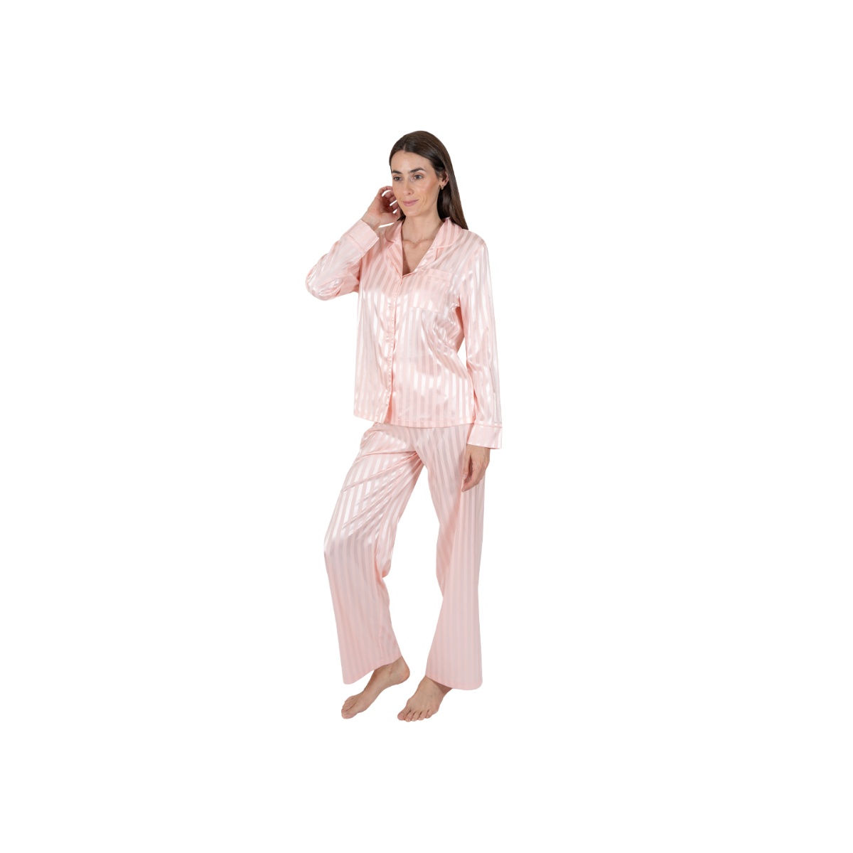 Pijama Camisa Manga Larga Y Pantalon Creaciones Parisina Para Mujer image number null