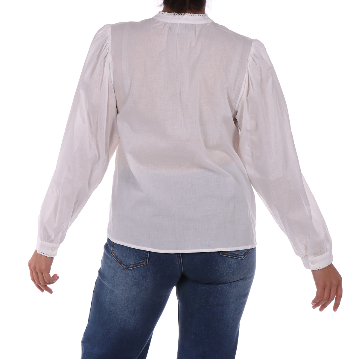 Blusa de Encaje y Manga Larga Arqueology para Mujer image number null