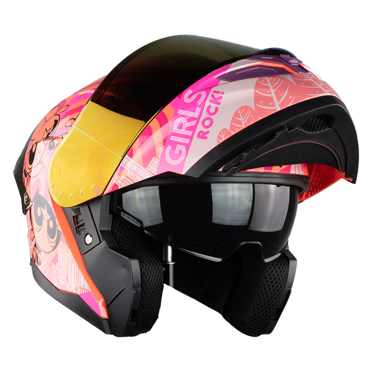CASCO ABATIBLE STARK CN CHICAS SUPERPODEROSAS ROSA image number null
