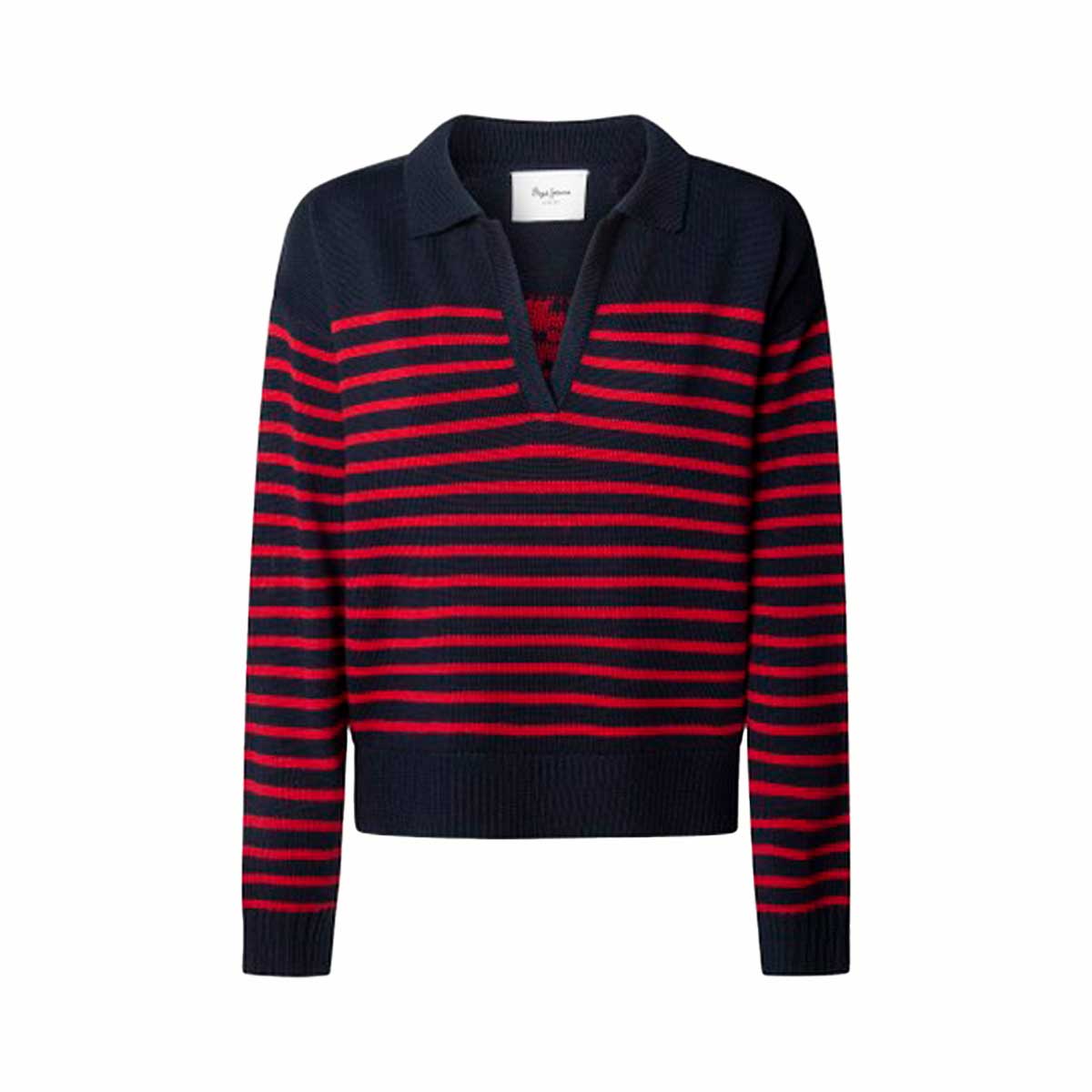 Polo Manga Larga Con Rayas  Pepe Jeans Para Mujer Junior image number null