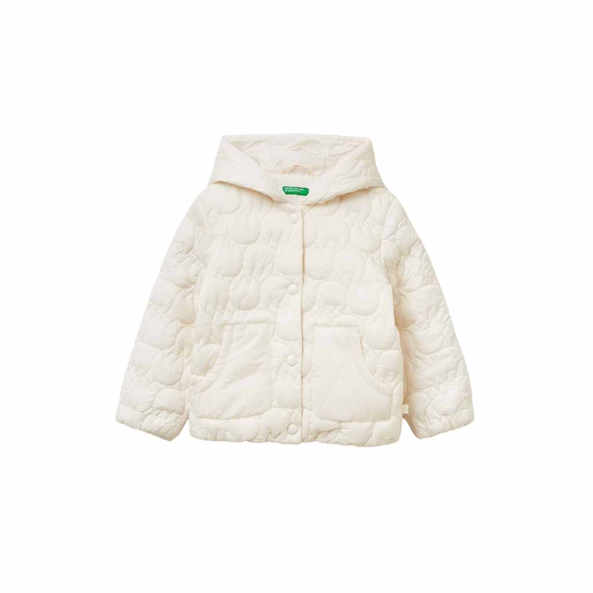 Chamarra para ni&ntilde;a con bolsas y capucha marca benetton image number null