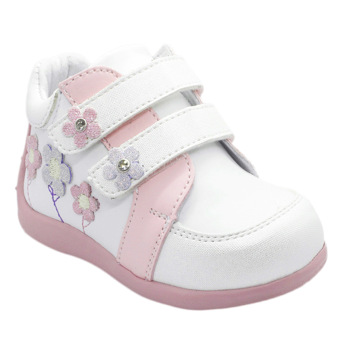 Zapato Andanenes Dise&ntilde;o Flores Ajuste Velcro para Ni&ntilde;a image number null
