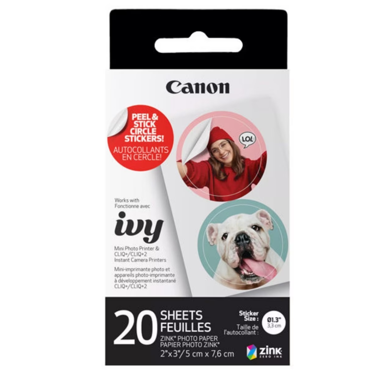 Papel Fotogr&aacute;fico Sticker Canon Para Imp Ivy 20 Hojas image number null