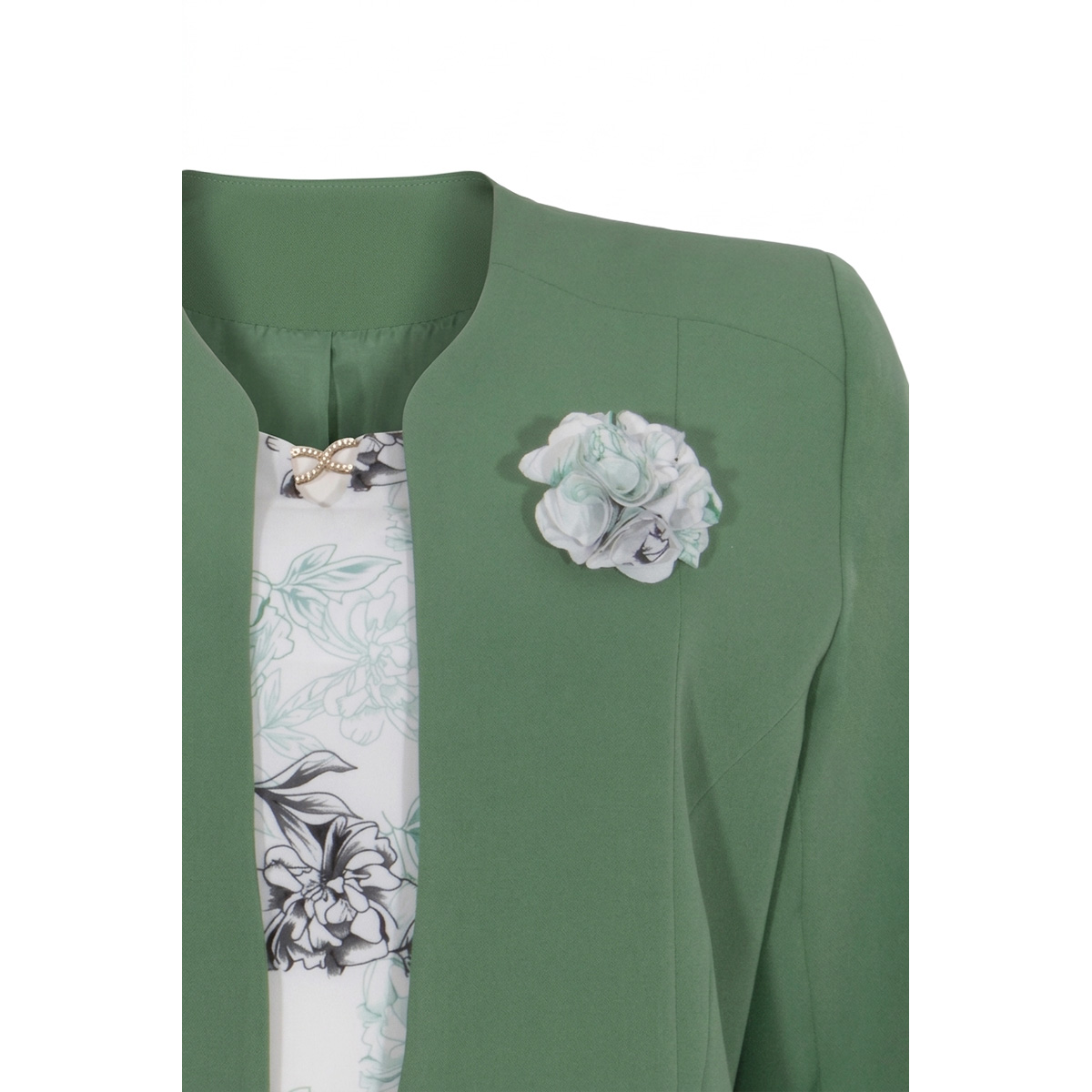 Conjunto Dos Piezas Saco Liso Y Vestido Para Mujer image number null