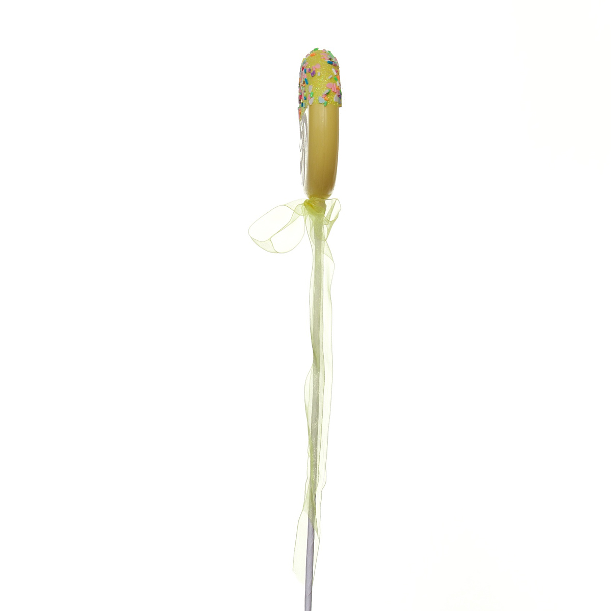 Colgante Navide&ntilde;o Paleta Amarilla Con Chispas 40Cm image number null