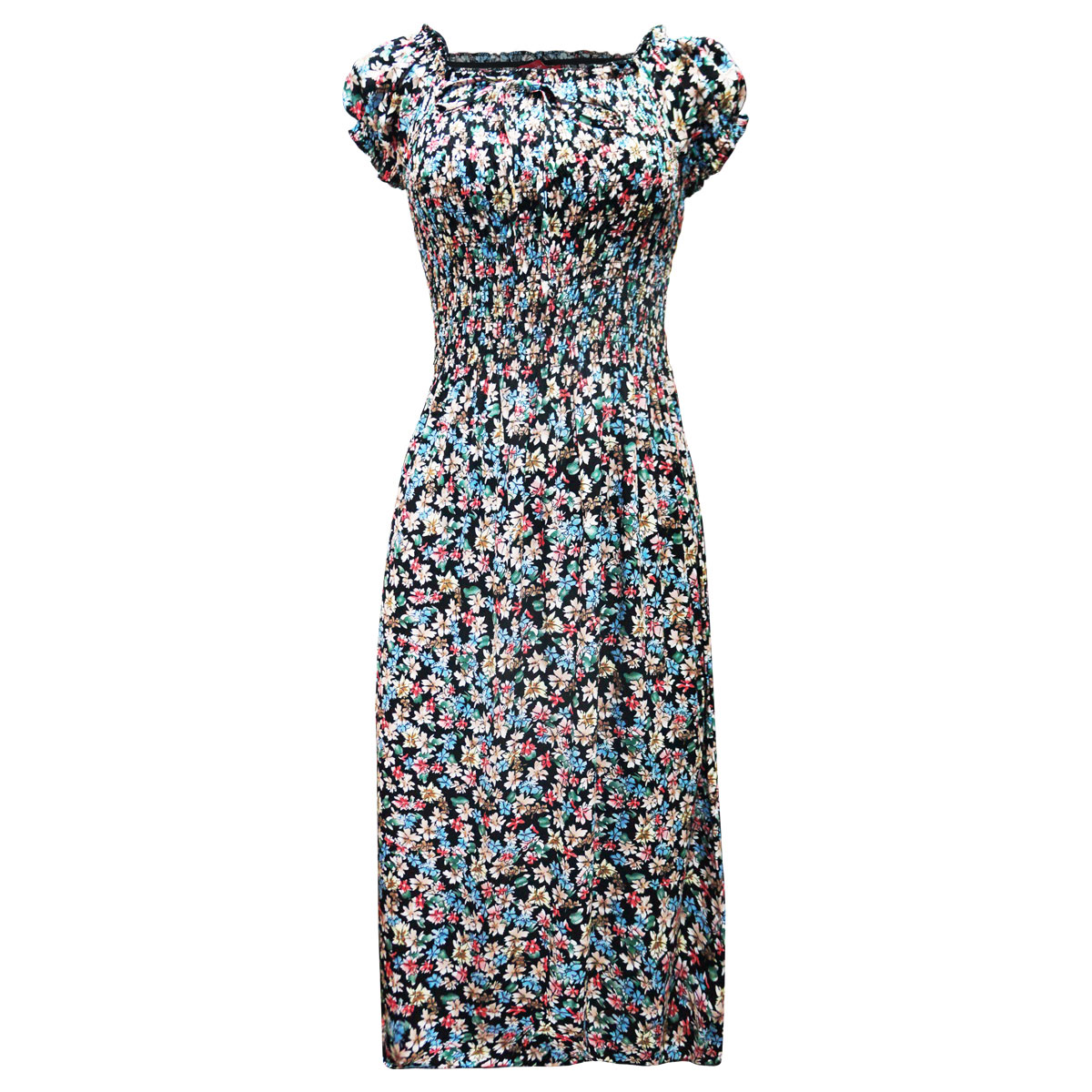 Vestido Corto Maternidad Estampado Banana Lim&oacute;n image number null