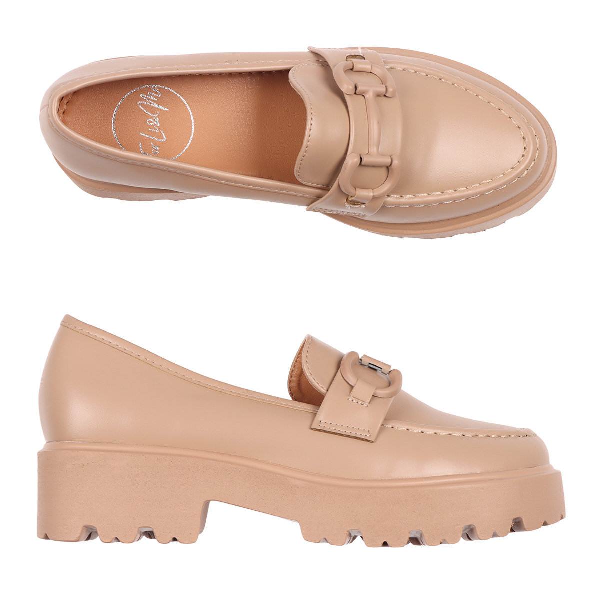Mocas&iacute;n Beige Suela Dentada Robusta TORLI&MO para Mujer image number null