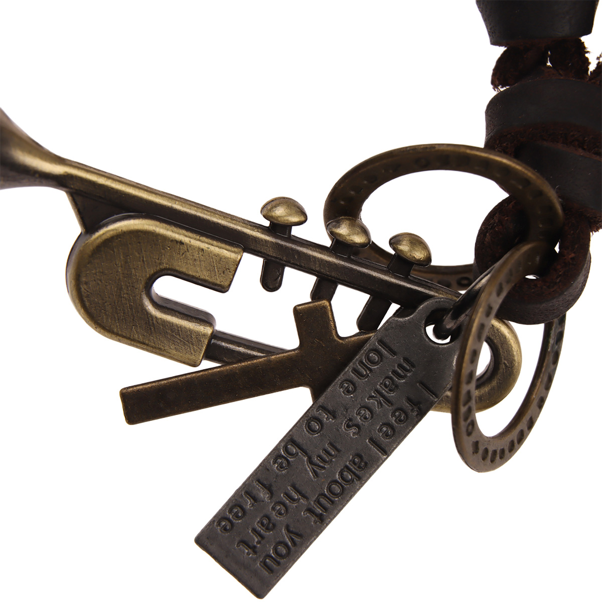 Collar Gamuza Dije Trompeta Vintage LEVEL 26 para Hombre image number null