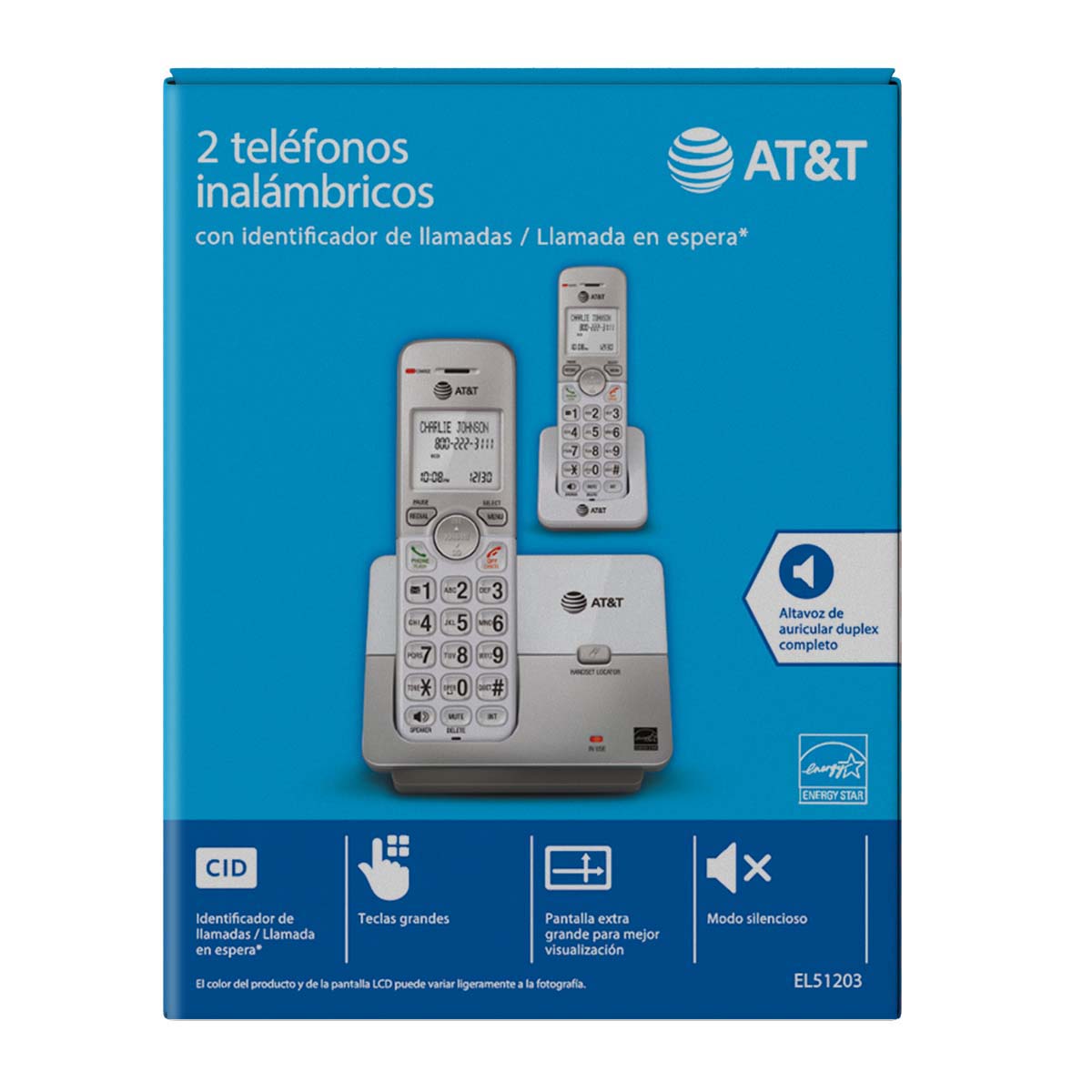 Tel&eacute;fono Inal&aacute;mbrico Duo At&t image number null