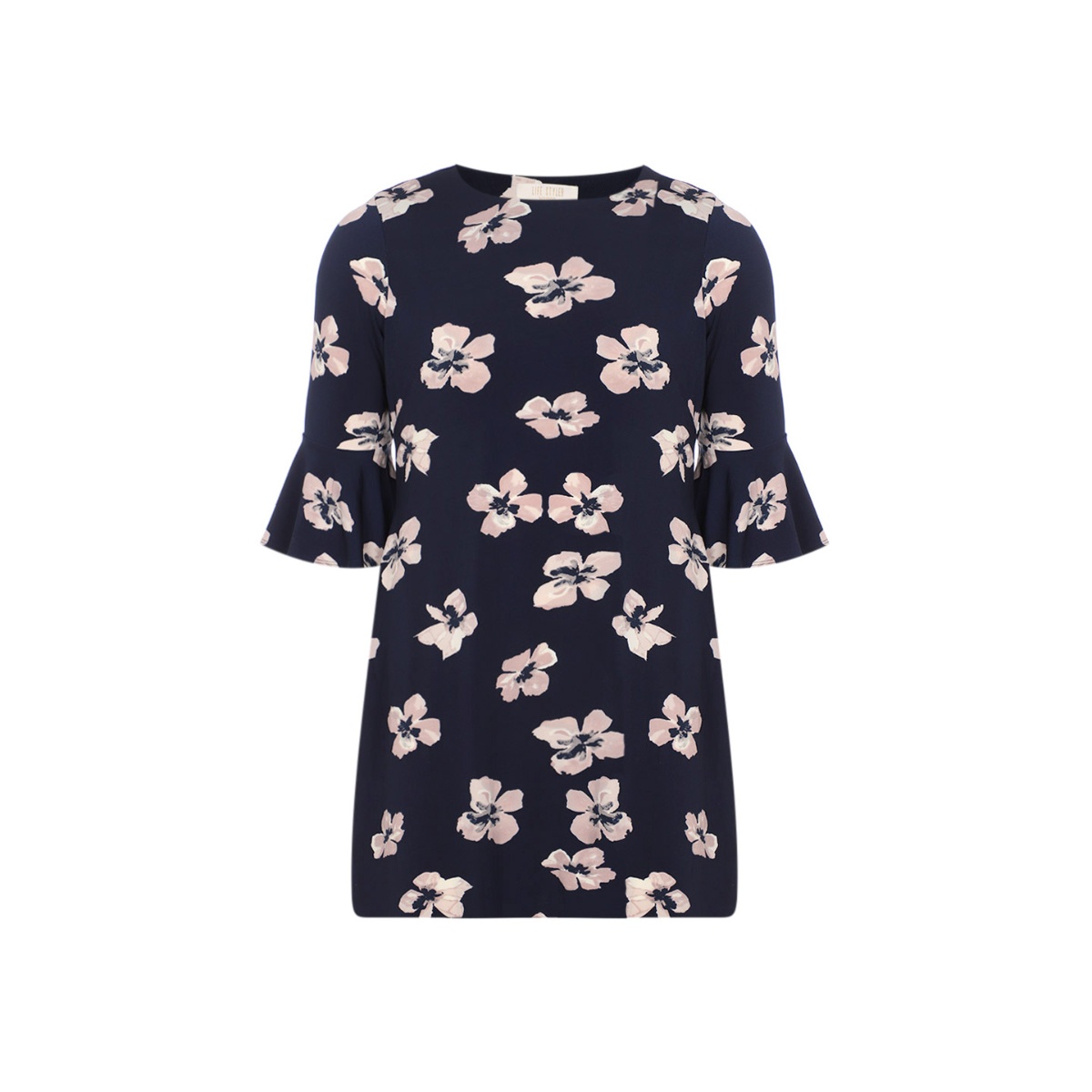 Vestido Estampado Manga 3/4 Life Styler Para Mujer Curvy image number null