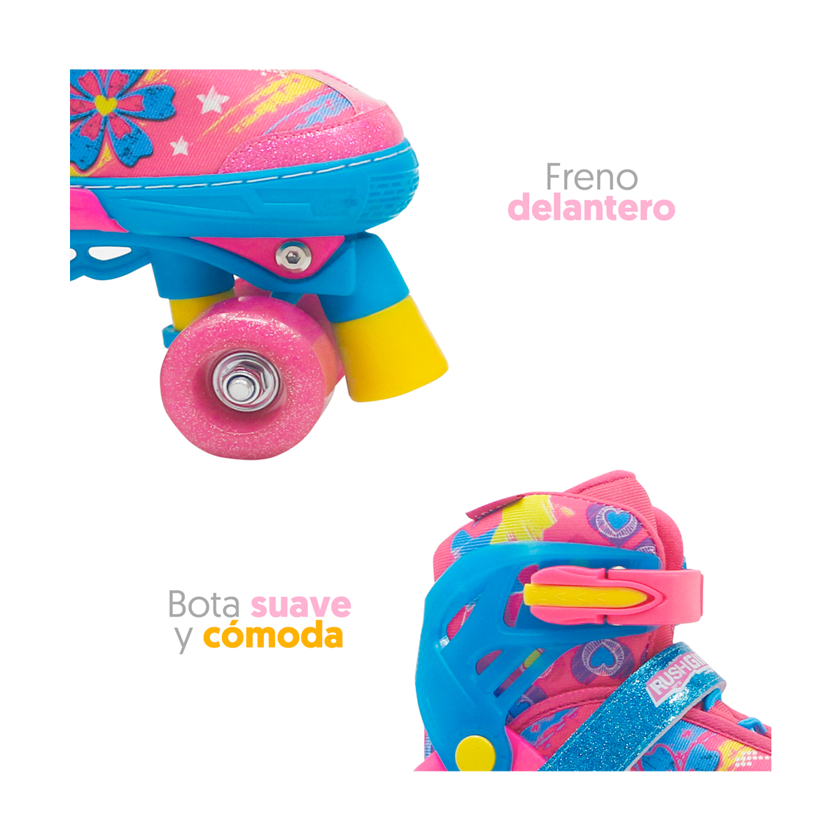 Patines 4 Ruedas Ajustables Quad Rush Girl Flying Wheel image number null