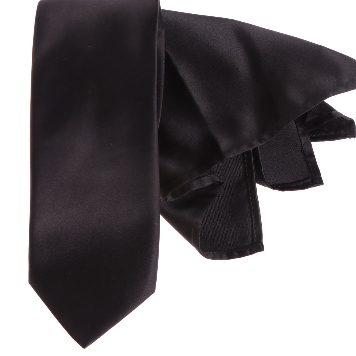 Set Corbata y Pa&ntilde;uelo Hombre Negro Poli&eacute;ster Carlo Corinto image number null