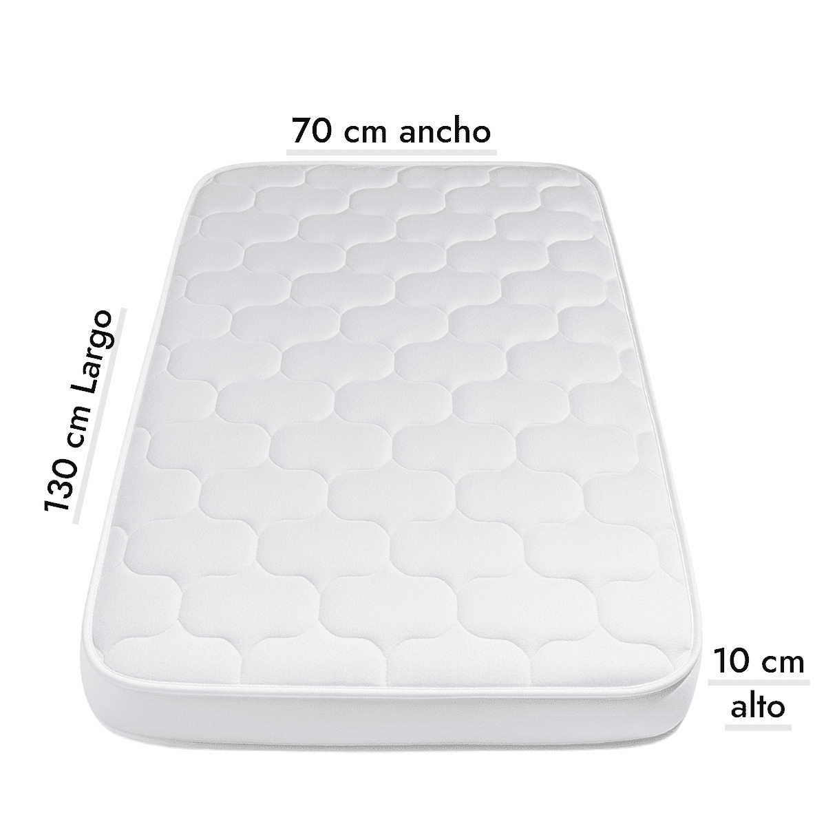 Colch&oacute;n Cuna Capitonado Super Soft 70X130X10 Cary image number null