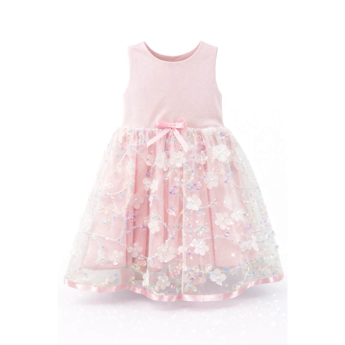 Vestido Flores sin Manga Pink Gallery para Ni&ntilde;a image number null