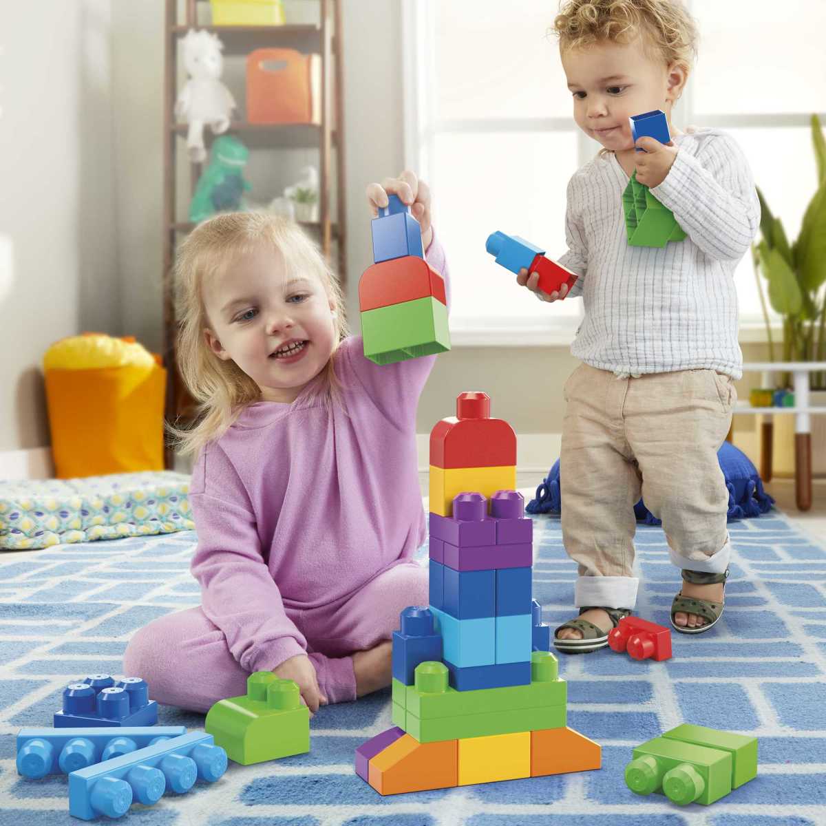 Mega Bloks Juguete Cl&aacute;sica Bolsa De Construcci&oacute;n 60 Piezas image number null