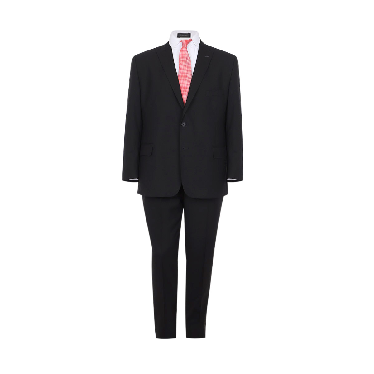 Traje Moda Liso Carlo Corinto Negro para Hombre Plus image number null