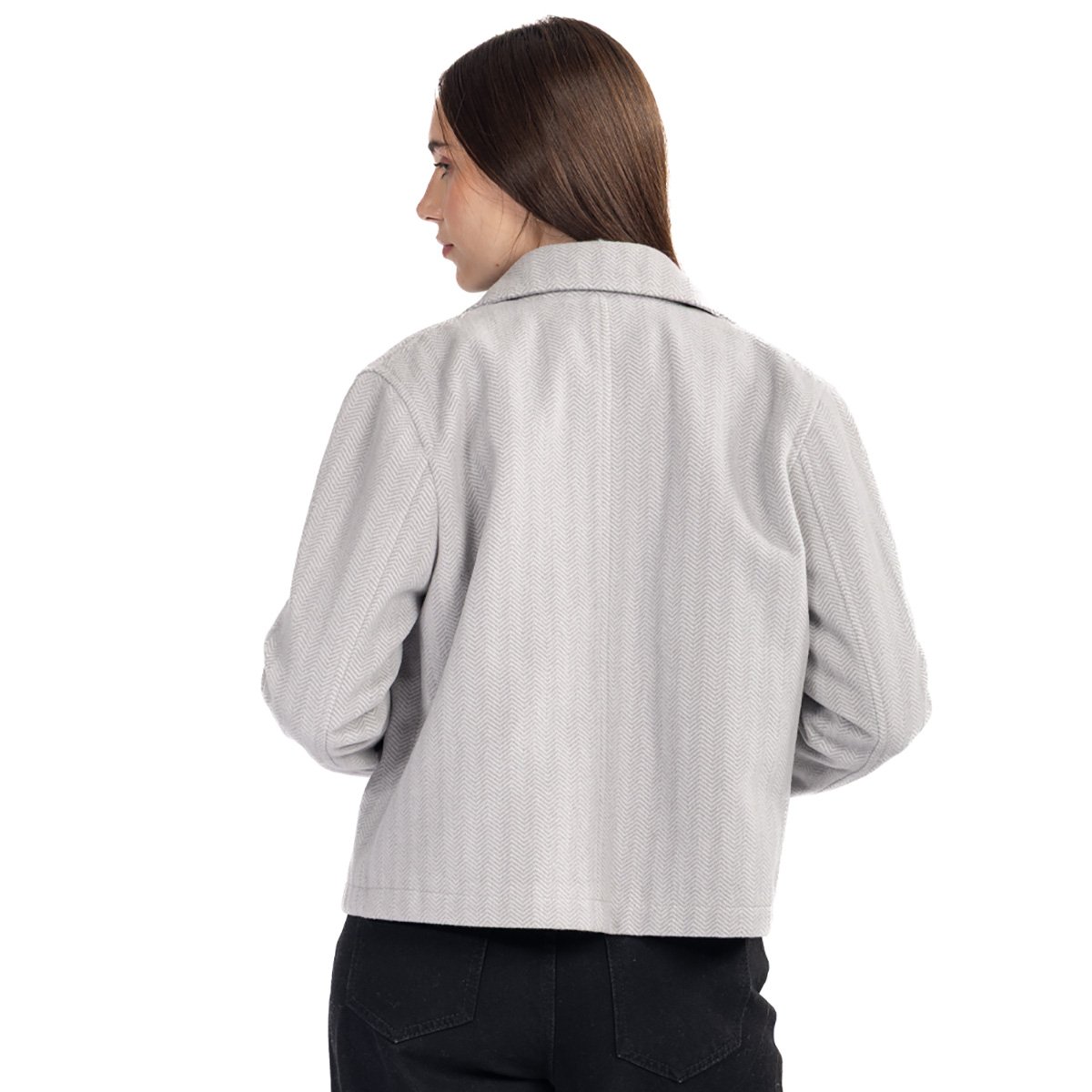 Abrigo Corto Rayas Forever 21 para Mujer Junior image number null