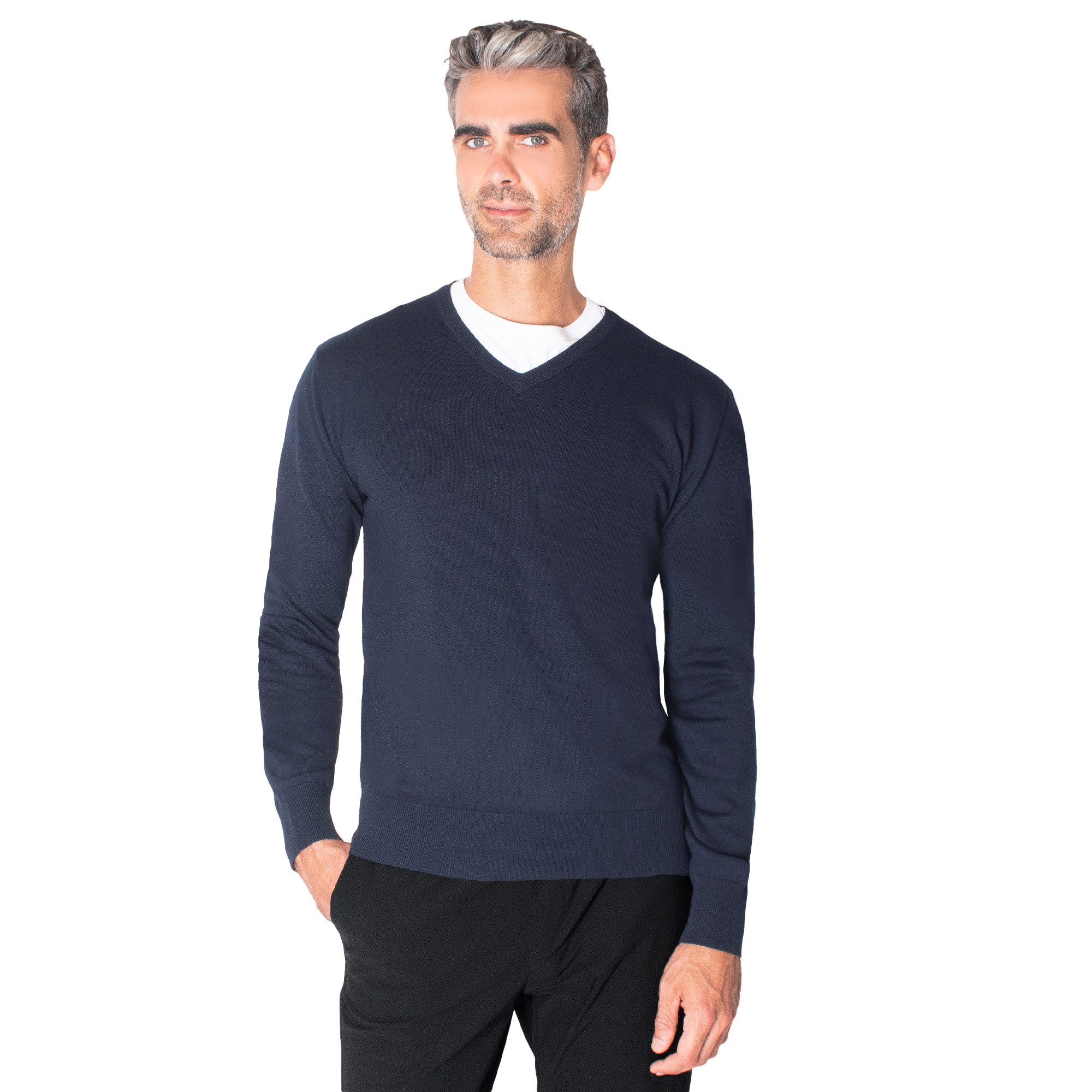 Su&eacute;ter Regular Fit Cuelllo V Generra para Hombre image number null