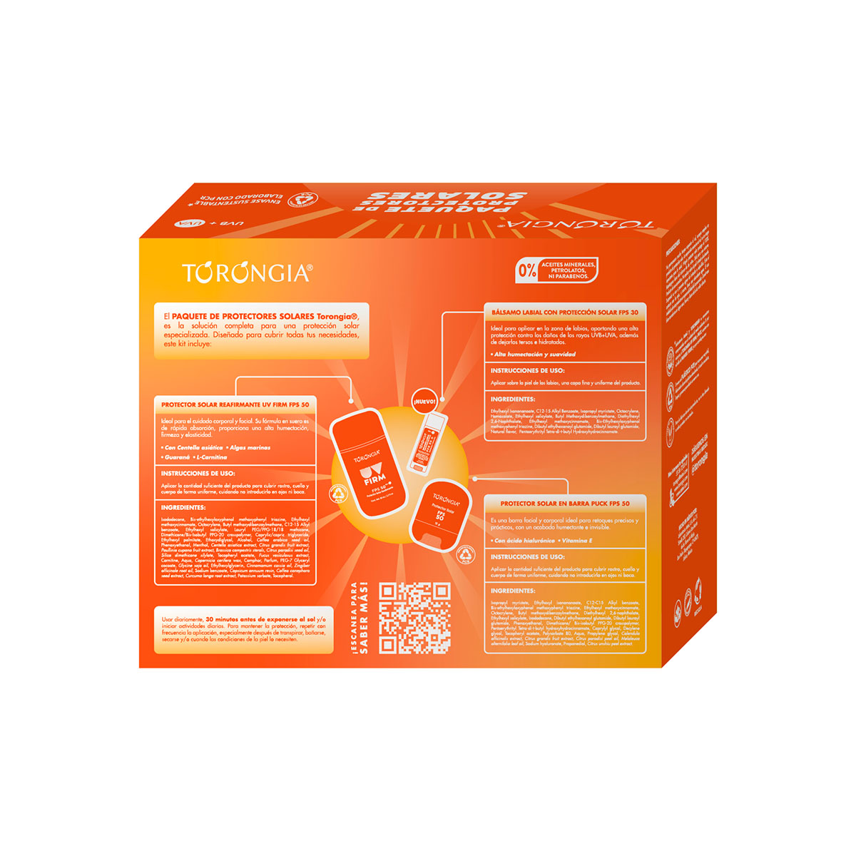 Kit Protector Solar Reafirmante Torongia image number null