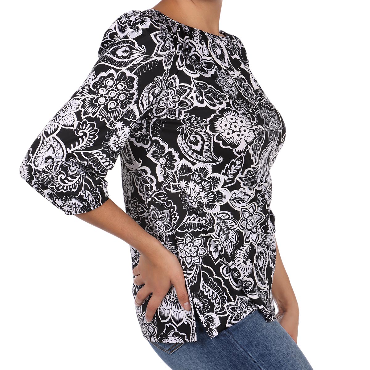Blusa Estampado Floral Manga 3/4 RUBY RD para Mujer image number null