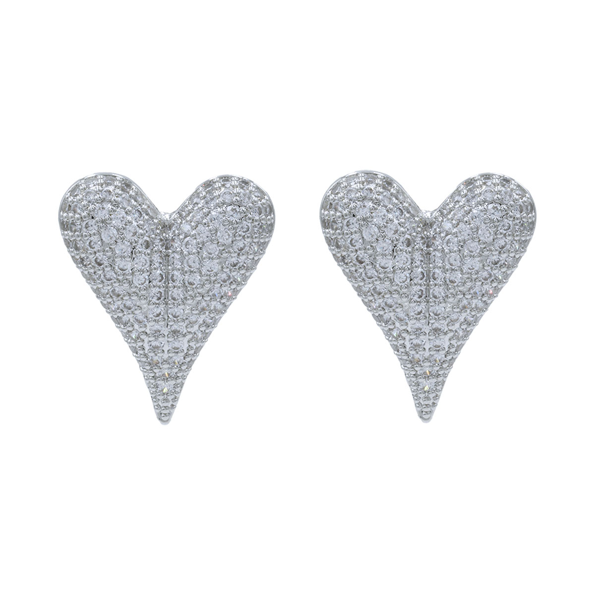 Aretes Corazon Plateado Lulu image number null
