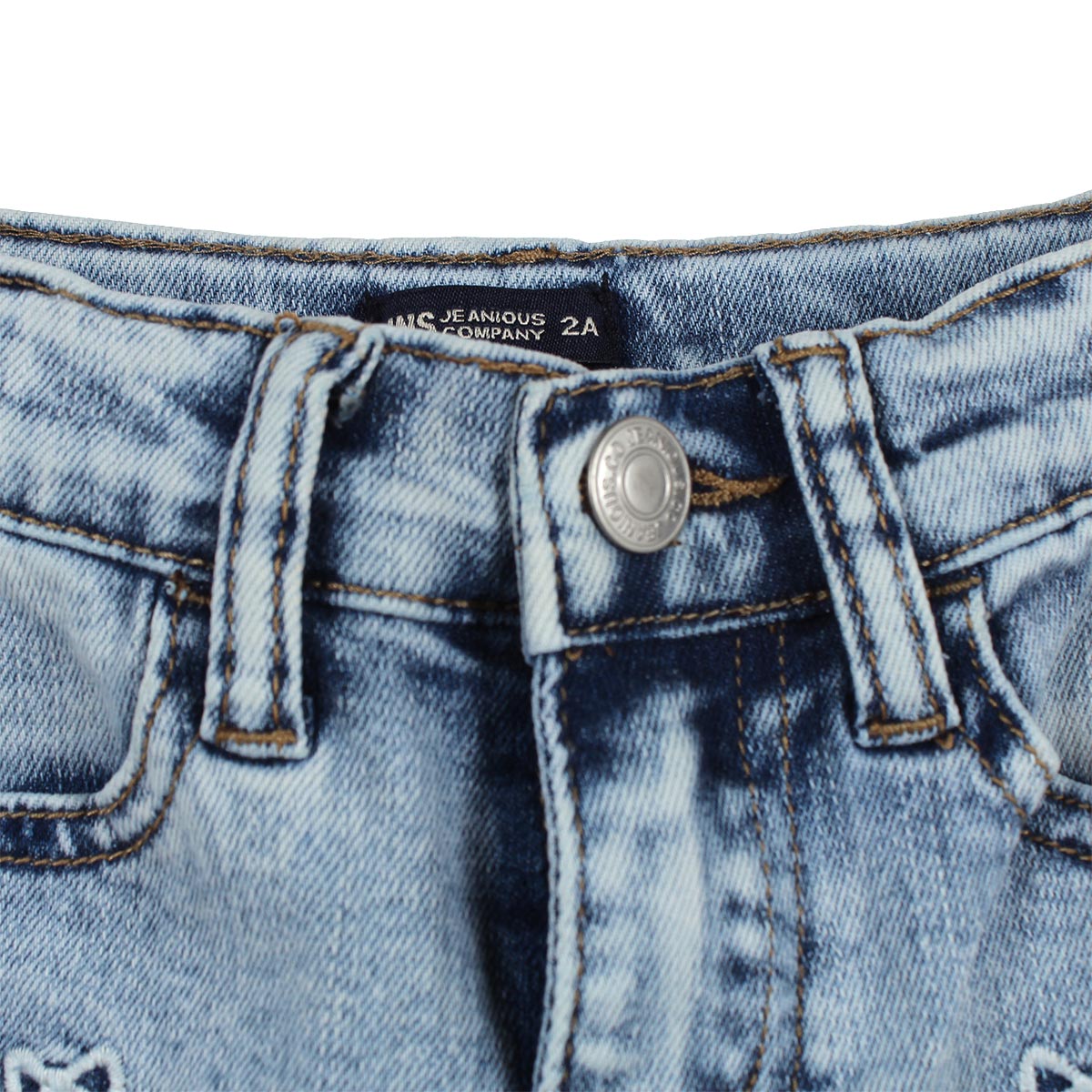 Jeans Mezclilla Bordada Mo&ntilde;os Jeanious Toddler Ni&ntilde;a image number null