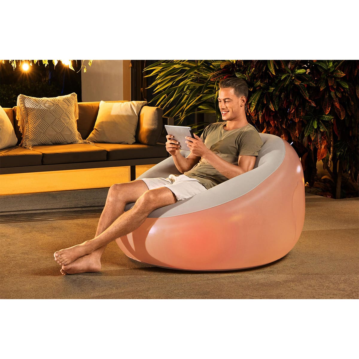 Sill&oacute;n Inflable Con Luz Led 75087 Bestway image number null