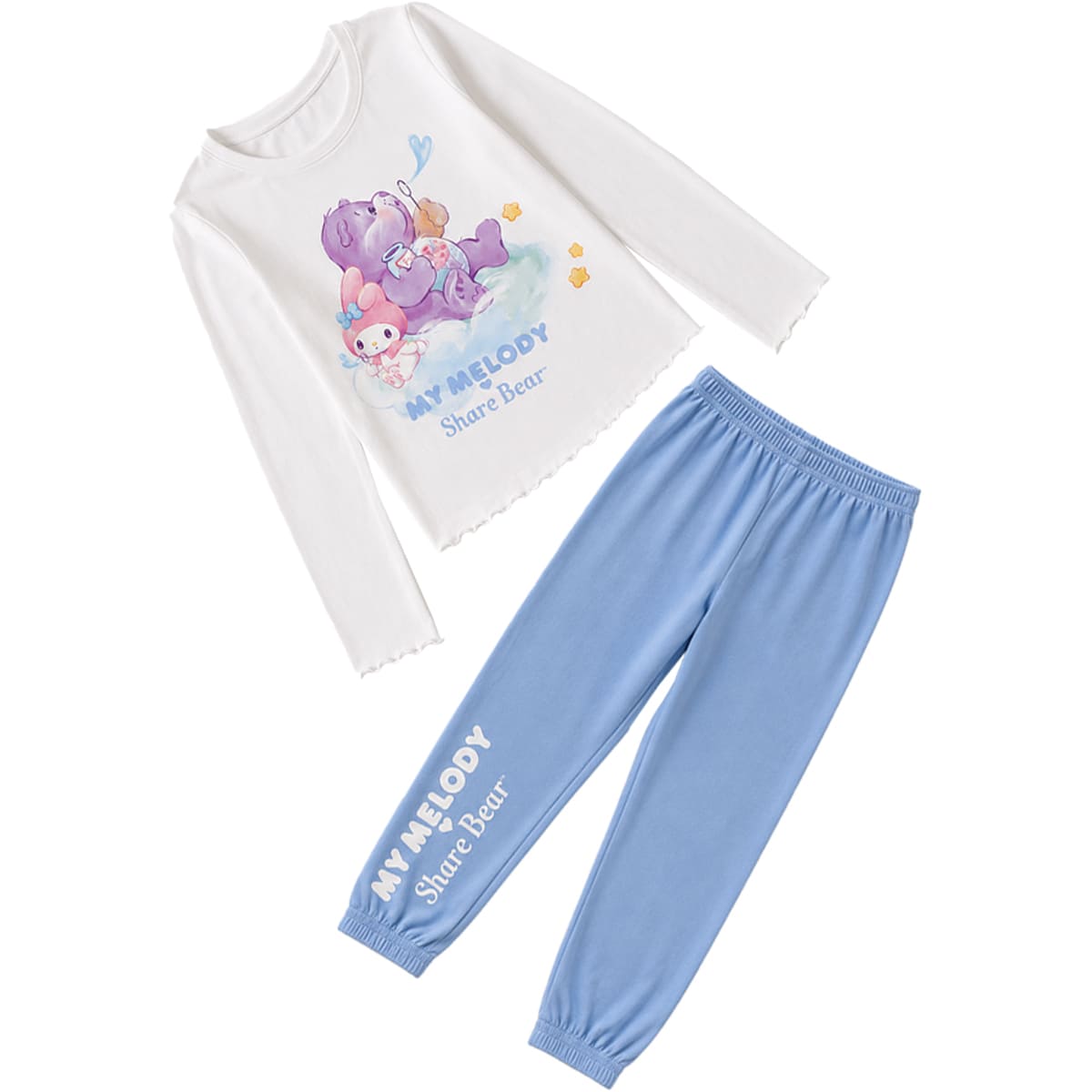 Pijama de Playera Manga Larga Share Bear X Hello Kitty para Ni&ntilde;a image number null
