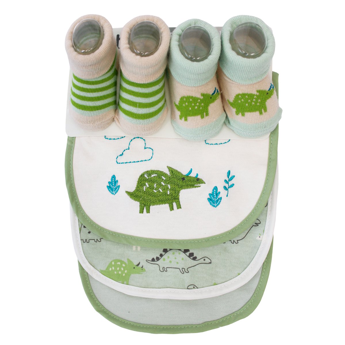Set 5 Pack Calcet&iacute;n y Babero Tiny Tots Beb&eacute; Ni&ntilde;o image number null