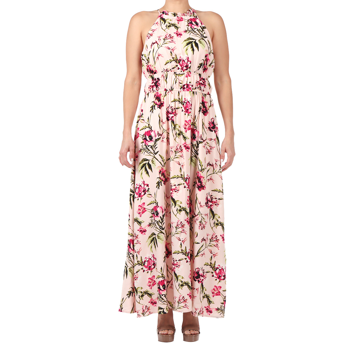 Vestido Halter Floral Maxi Studio Si para Mujer image number null