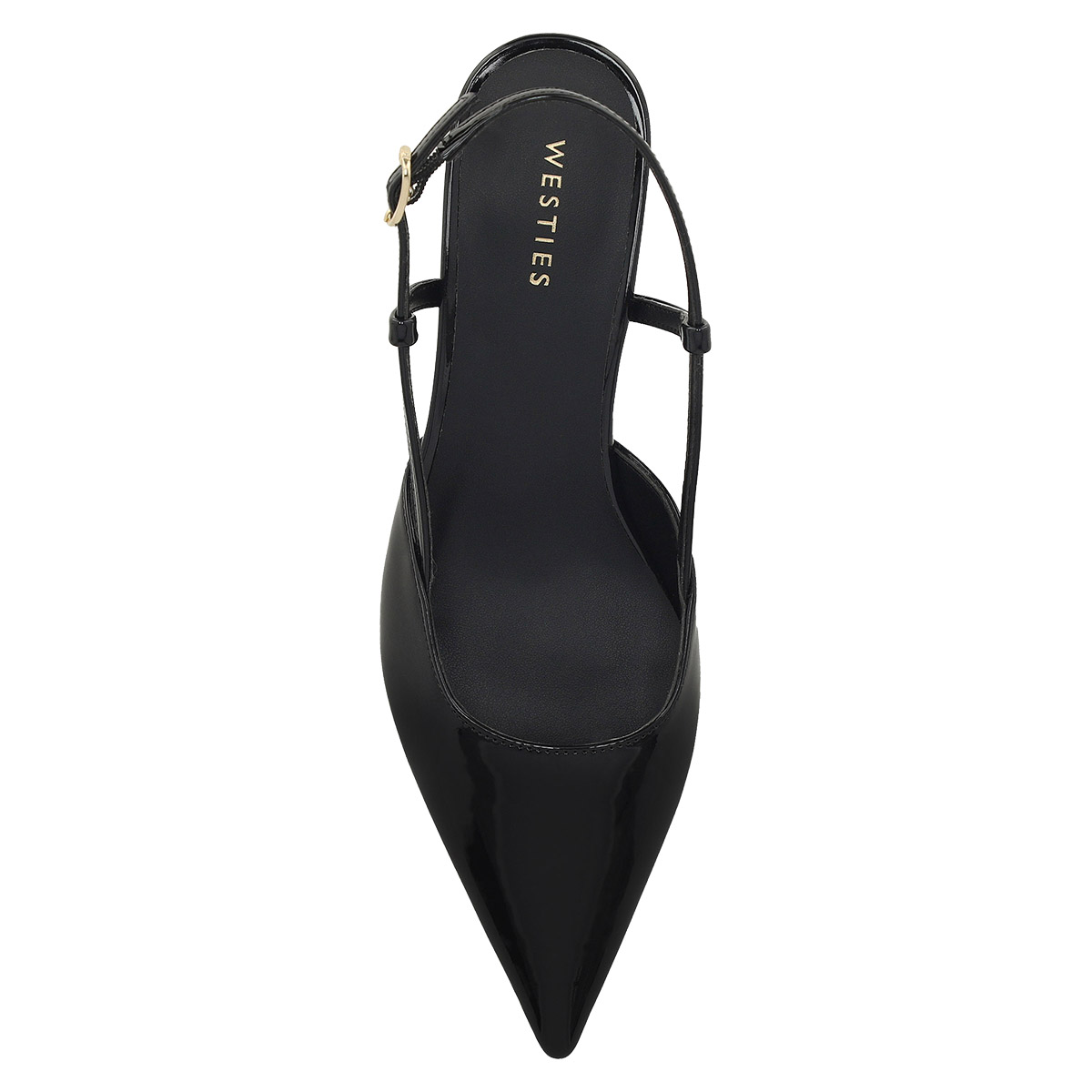 Zapatilla Dise&ntilde;o Tipo Slingback Westies Negro con Punta Fina para Mujer image number null