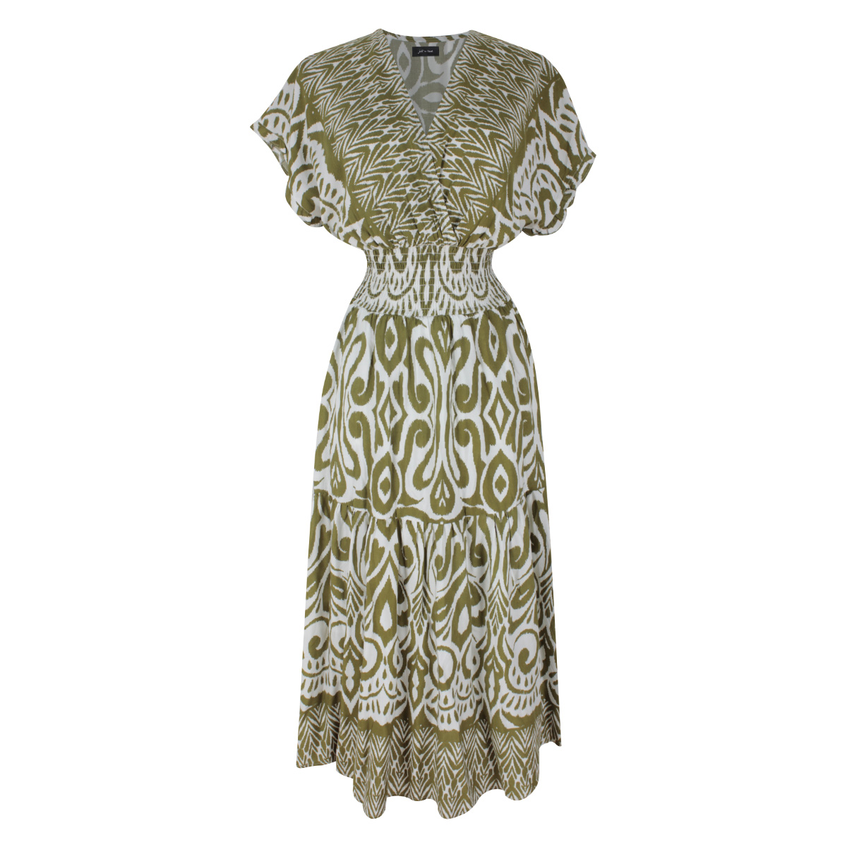 Vestido largo estampado 'ikat' para Mujer Petite JUST BY BASEL image number null