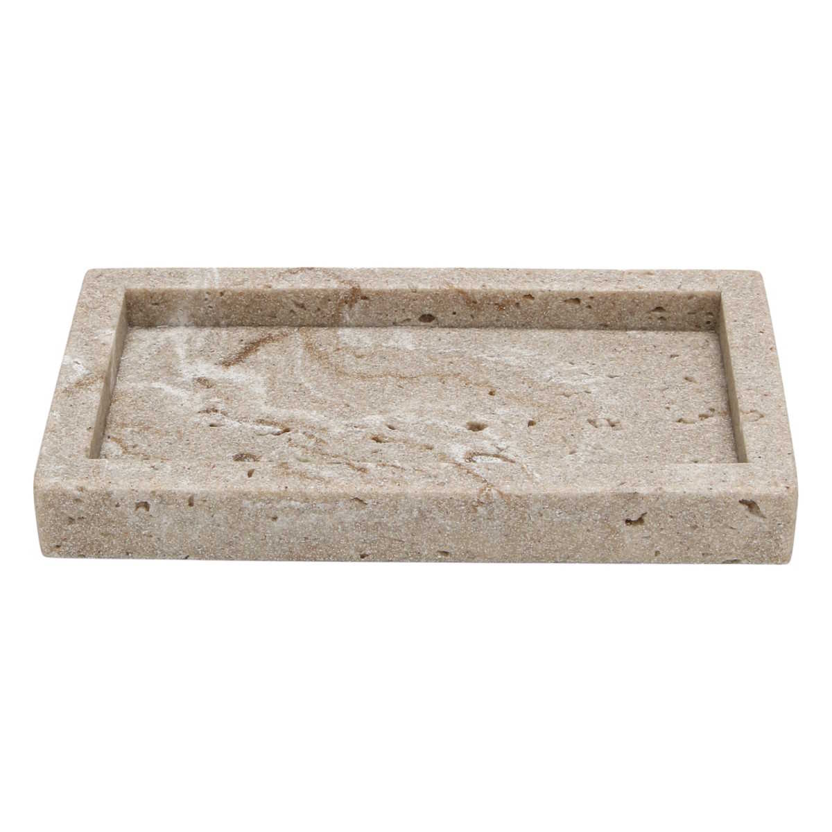 Jabonera Sidney Marmoleado Beige Poliresina Zense image number null
